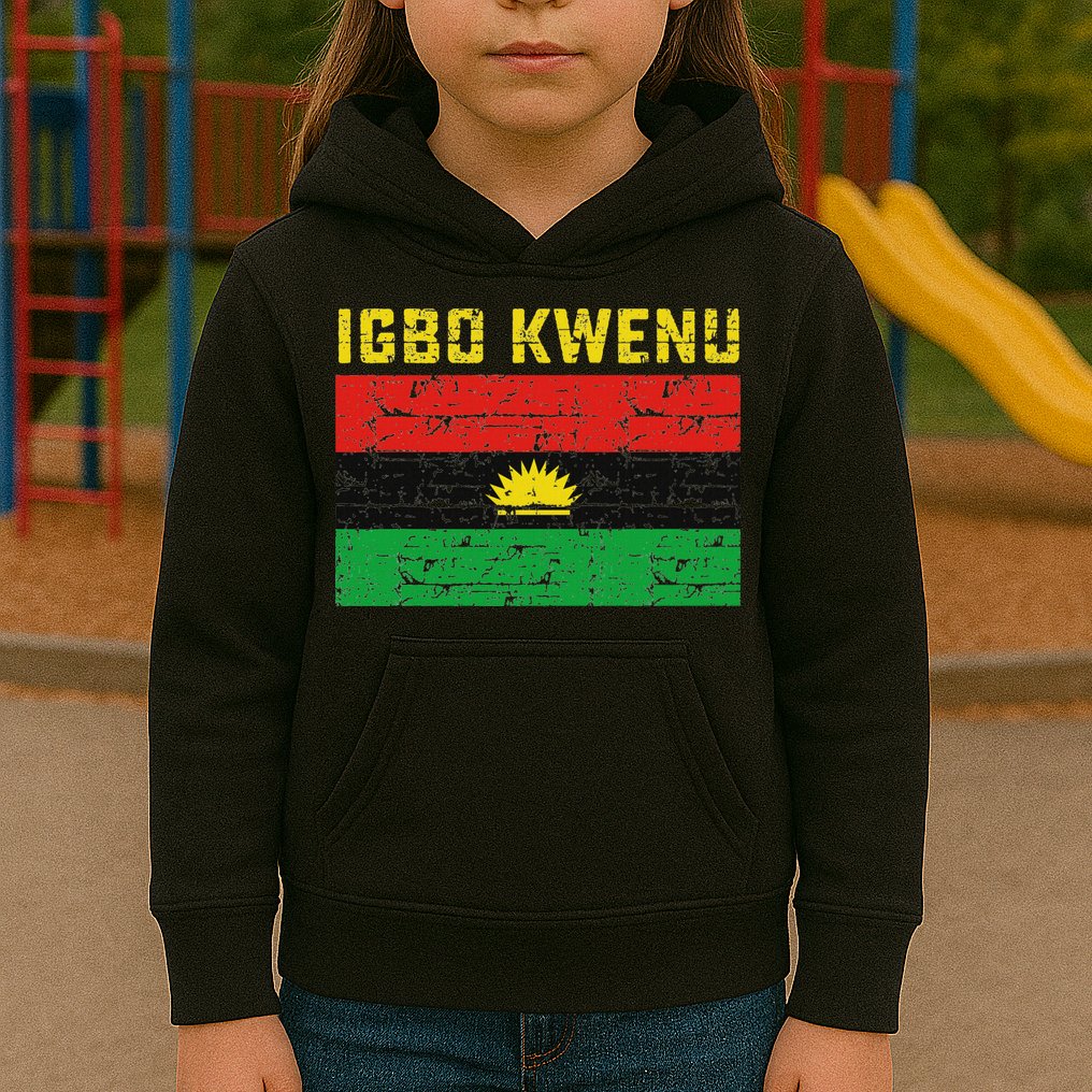 Biafran Flag Design Kids Hoodie