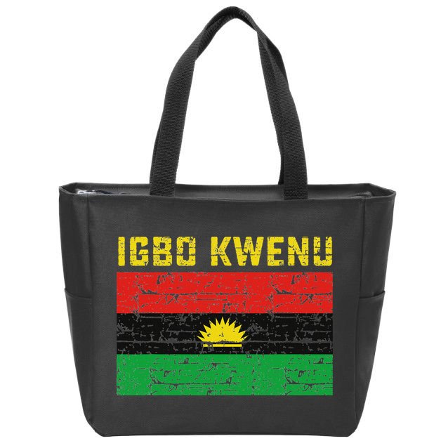 Biafran Flag Design Zip Tote Bag