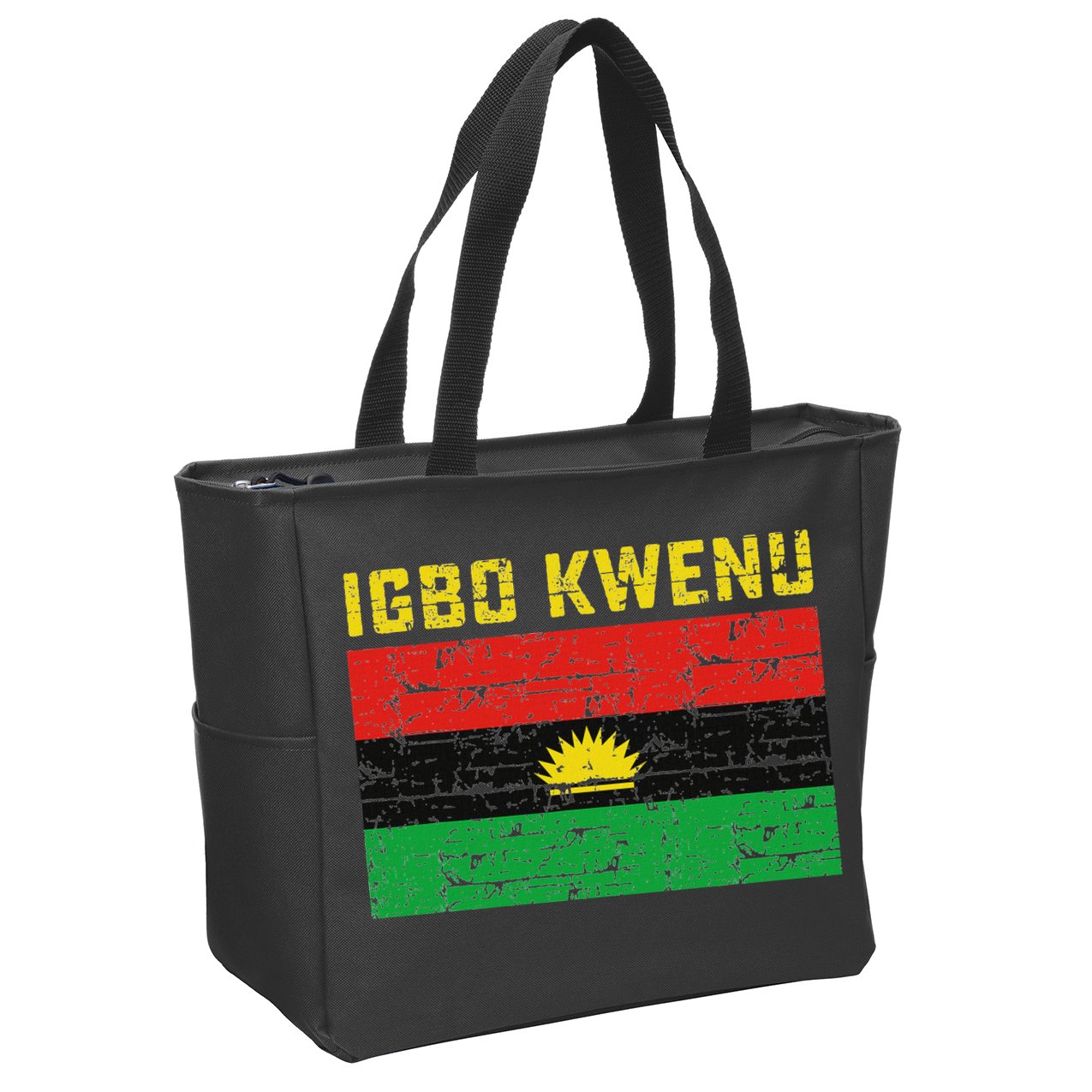 Biafran Flag Design Zip Tote Bag