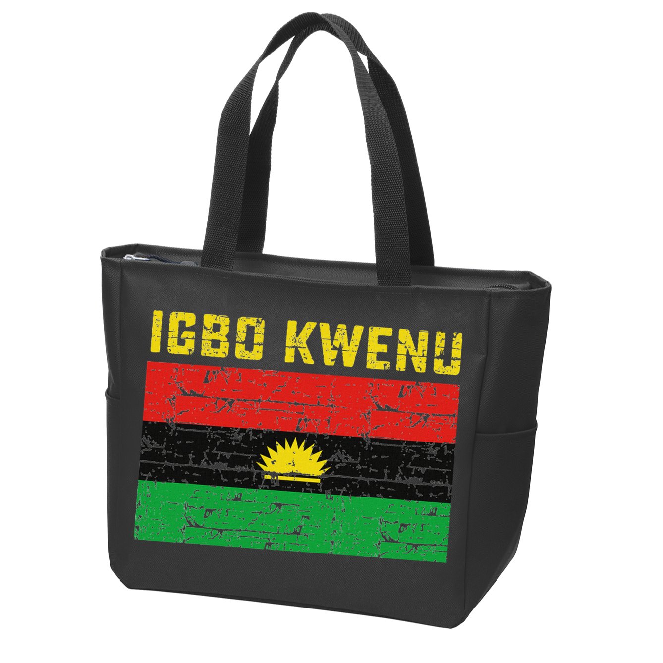 Biafran Flag Design Zip Tote Bag