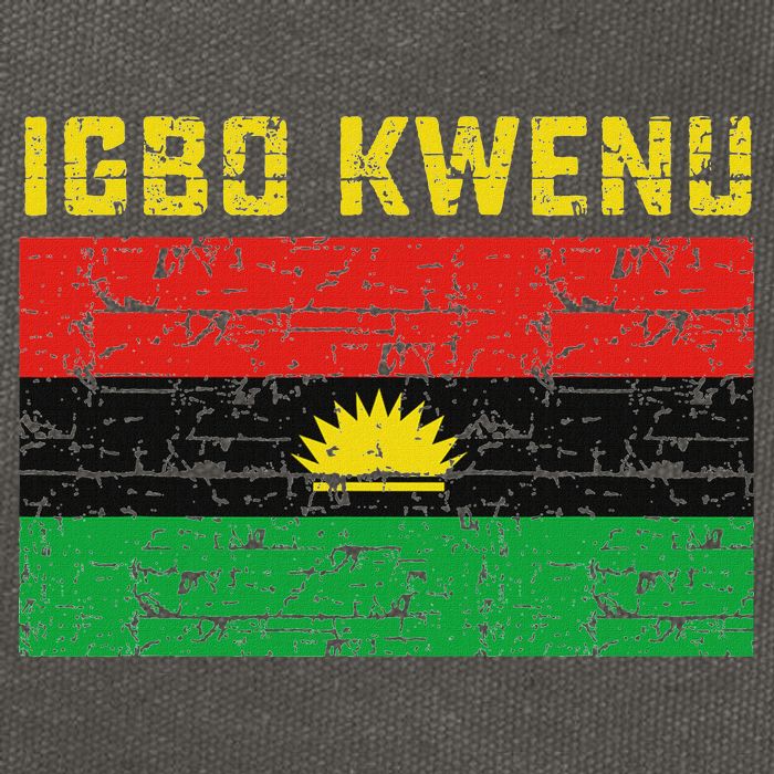 Biafran Flag Design Cotton Canvas Backpack