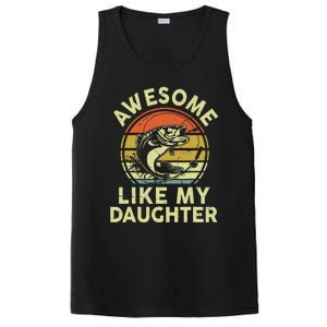 Bass Fish Dad Awesome Like My Daughter Funny Papa Fishing PosiCharge Competitor Tank