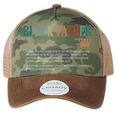 Black Father Definition Fathers Day Legacy Tie Dye Trucker Hat