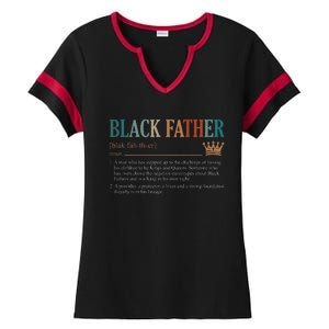 Black Father Definition Fathers Day Ladies Halftime Notch Neck Tee