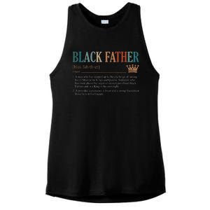 Black Father Definition Fathers Day Ladies PosiCharge Tri-Blend Wicking Tank