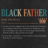 Black Father Definition Fathers Day 7 Panel Mesh Trucker Snapback Hat