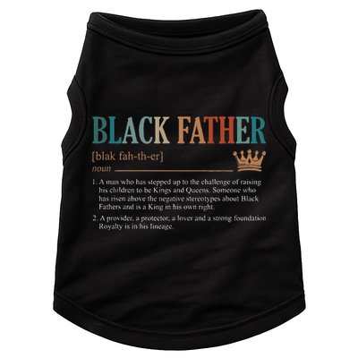 Black Father Definition Fathers Day Doggie Tank