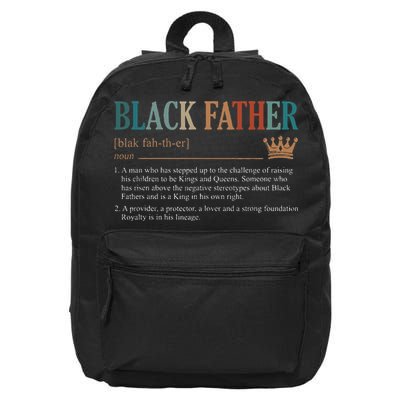 Black Father Definition Fathers Day 16 in Basic Backpack