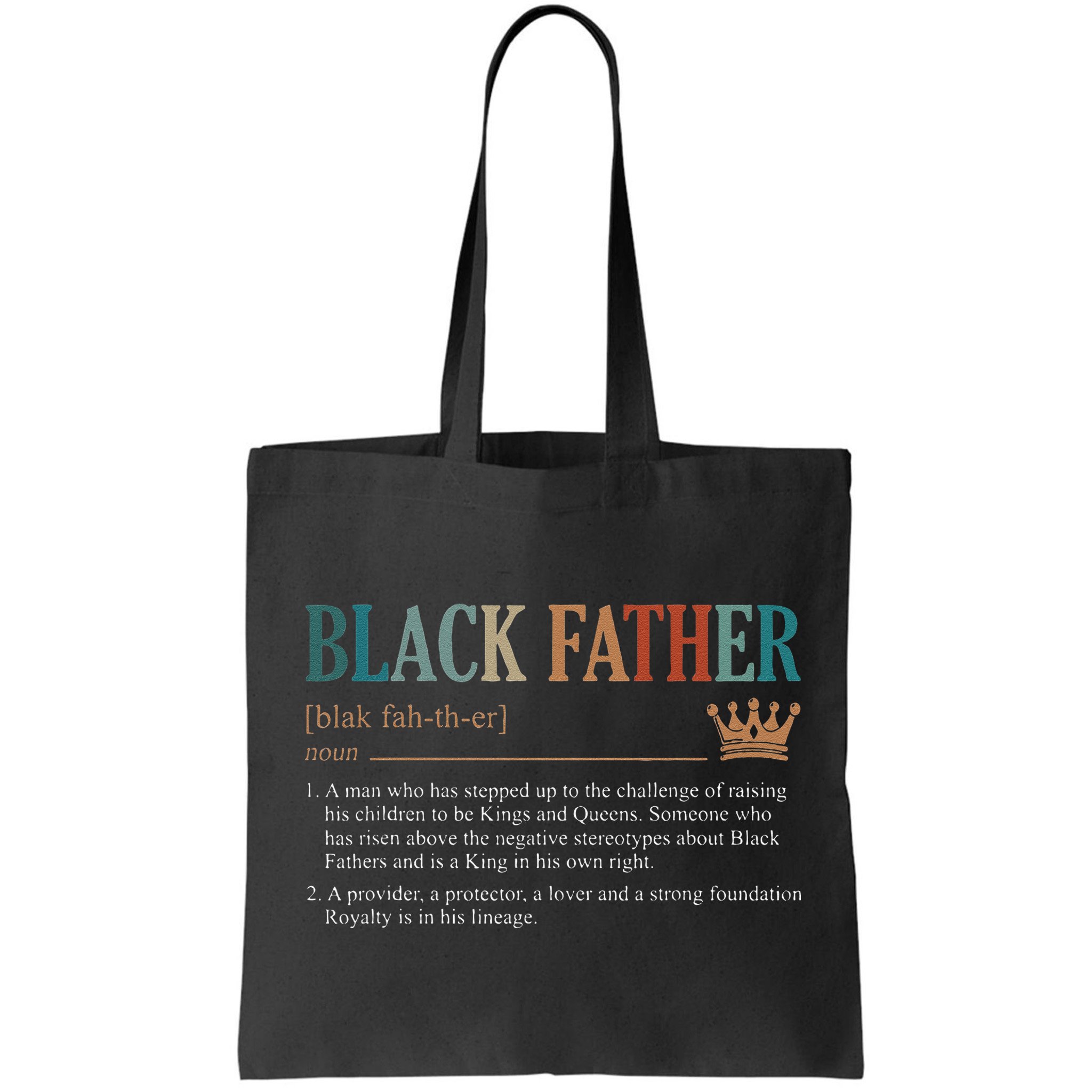 Black Father Definition Fathers Day Bag
