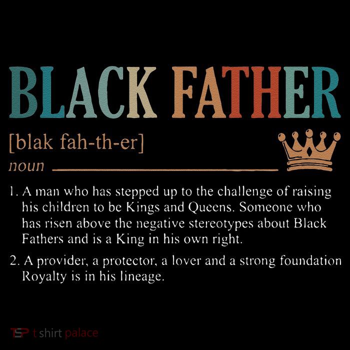 Black Father Definition Fathers Day Poster