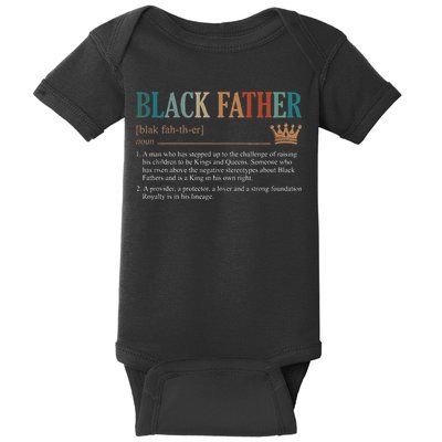 Black Father Definition Fathers Day Baby Bodysuit