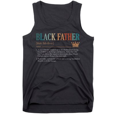 Black Father Definition Fathers Day Tank Top