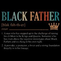 Black Father Definition Fathers Day Womens T-Shirt