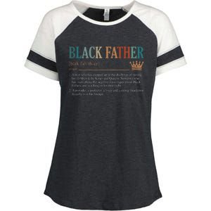 Black Father Definition Fathers Day Enza Ladies Jersey Colorblock Tee