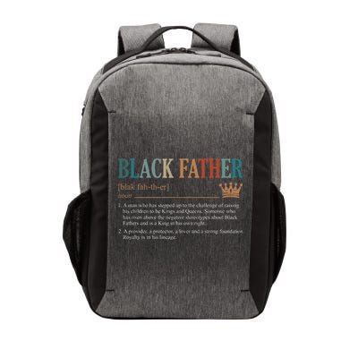 Black Father Definition Fathers Day Vector Backpack