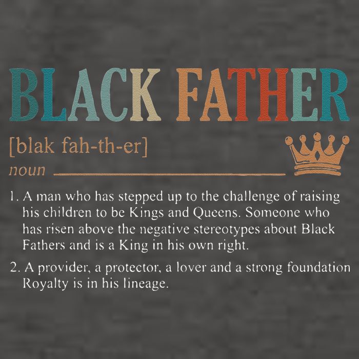 Black Father Definition Fathers Day Vector Backpack