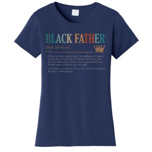 Black Father Definition Fathers Day Women's T-Shirt