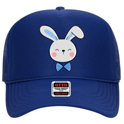 Bunny Face Dad Daddy Papa Easter Bunny Gift High Crown Mesh Back Trucker Hat