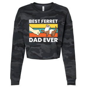 Best Ferret Dad Ever Cropped Pullover Crew