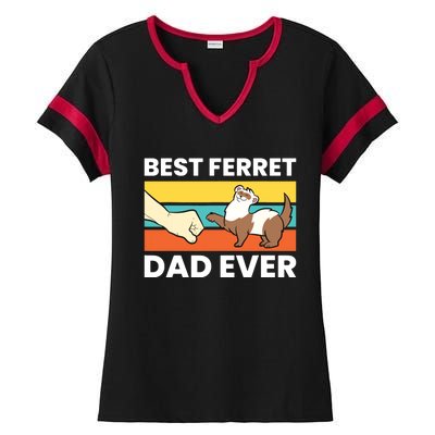 Best Ferret Dad Ever Ladies Halftime Notch Neck Tee