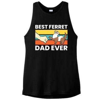 Best Ferret Dad Ever Ladies PosiCharge Tri-Blend Wicking Tank