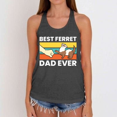 Best Ferret Dad Ever Women's Knotted Racerback Tank