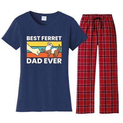 Best Ferret Dad Ever Women's Flannel Pajama Set