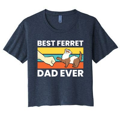 Best Ferret Dad Ever Women's Crop Top Tee