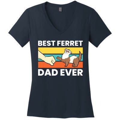 Best Ferret Dad Ever Women's V-Neck T-Shirt