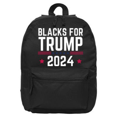 Blacks For Donald Trump 2024 Presidential Election Republican 16 in Basic Backpack