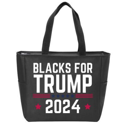 Blacks For Donald Trump 2024 Presidential Election Republican Zip Tote Bag