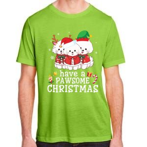 Bichon Frise Dogs Merry Day Mom Dad Have A Pawsome Christmas Cute Gift Adult ChromaSoft Performance T-Shirt