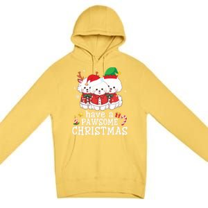 Bichon Frise Dogs Merry Day Mom Dad Have A Pawsome Christmas Cute Gift Premium Pullover Hoodie