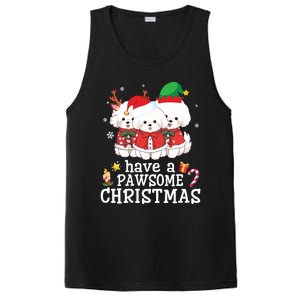 Bichon Frise Dogs Merry Day Mom Dad Have A Pawsome Christmas Cute Gift PosiCharge Competitor Tank