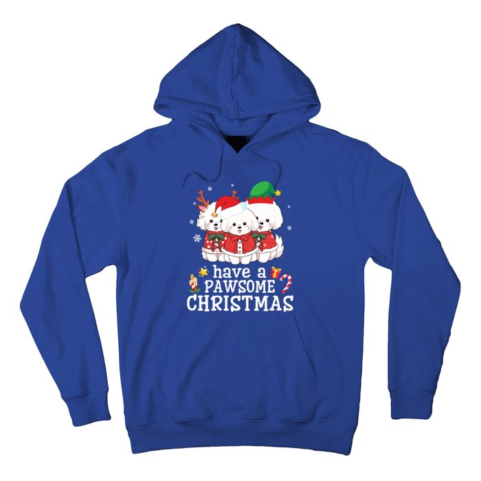 Bichon Frise Dogs Merry Day Mom Dad Have A Pawsome Christmas Cute Gift Hoodie