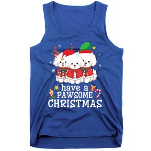 Bichon Frise Dogs Merry Day Mom Dad Have A Pawsome Christmas Cute Gift Tank Top