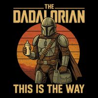 Best Fathers Day Dad The Dadalorian Flexfit Unipanel Trucker Cap