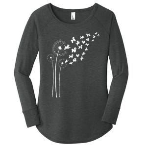 Bichon Frise Dandelion Flower For Dandelions And Dog Lover Women's Perfect Tri Tunic Long Sleeve Shirt