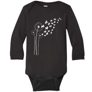 Bichon Frise Dandelion Flower For Dandelions And Dog Lover Baby Long Sleeve Bodysuit