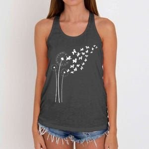 Bichon Frise Dandelion Flower For Dandelions And Dog Lover Women's Knotted Racerback Tank