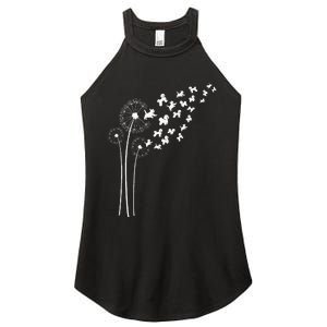 Bichon Frise Dandelion Flower For Dandelions And Dog Lover Women's Perfect Tri Rocker Tank