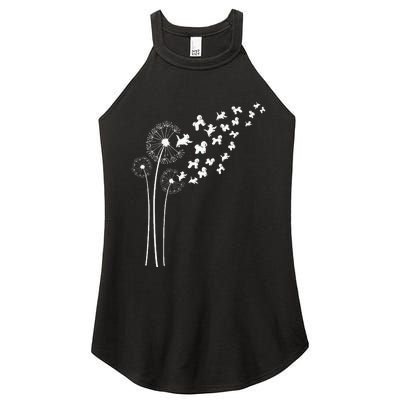 Bichon Frise Dandelion Flower For Dandelions And Dog Lover Women's Perfect Tri Rocker Tank