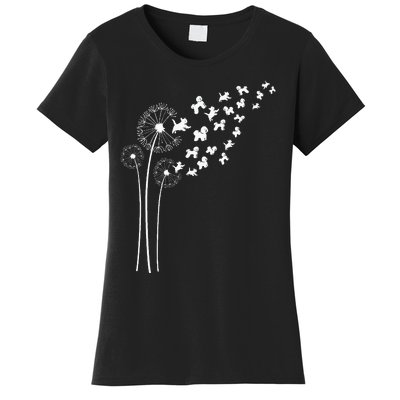 Bichon Frise Dandelion Flower For Dandelions And Dog Lover Women's T-Shirt