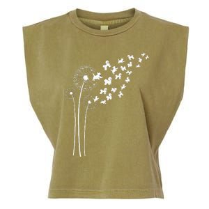 Bichon Frise Dandelion Flower For Dandelions And Dog Lover Garment-Dyed Women's Muscle Tee