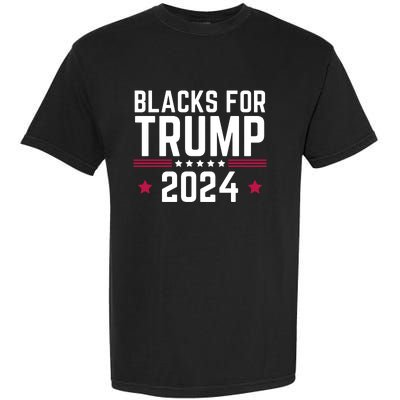 Blacks For Donald Trump 2024 Presidential Election Republican Garment-Dyed Heavyweight T-Shirt