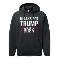 Blacks For Donald Trump 2024 Presidential Election Republican Performance Fleece Hoodie