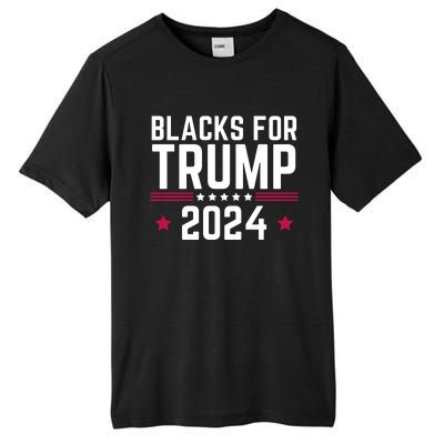 Blacks For Donald Trump 2024 Presidential Election Republican Tall Fusion ChromaSoft Performance T-Shirt