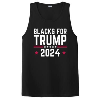 Blacks For Donald Trump 2024 Presidential Election Republican PosiCharge Competitor Tank