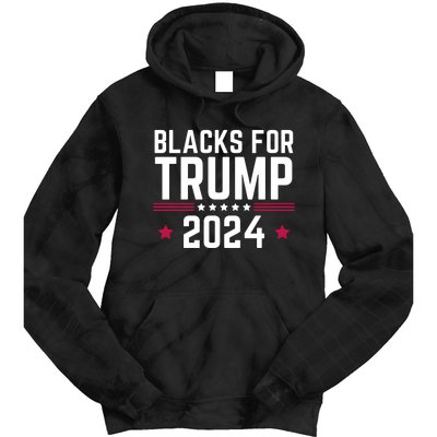 Blacks For Donald Trump 2024 Presidential Election Republican Tie Dye Hoodie