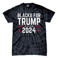 Blacks For Donald Trump 2024 Presidential Election Republican Tie-Dye T-Shirt